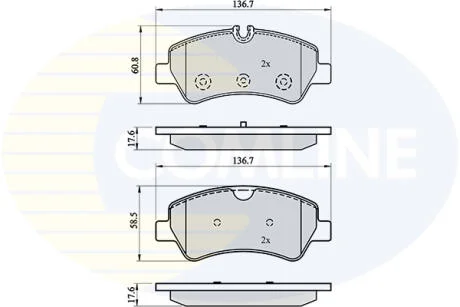 - Гальмівні колодки до дисків COMLINE CBP02143