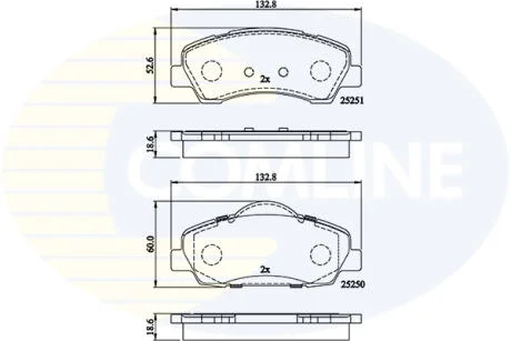 - Гальмівні колодки до дисків COMLINE CBP02199