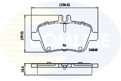 - Гальмівні колодки до дисків COMLINE CBP02209