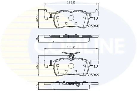 - Гальмівні колодки до дисків COMLINE CBP02233