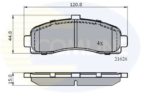 - Гальмівні колодки до дисків COMLINE CBP0508