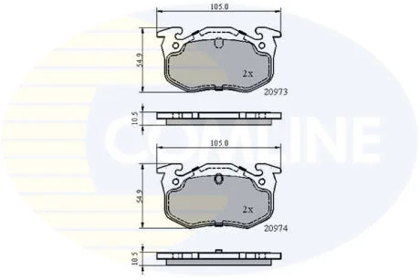 - Гальмівні колодки до дисків COMLINE CBP0522