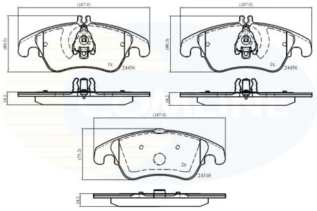 - Гальмівні колодки до дисків COMLINE CBP06037