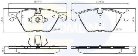 - Гальмівні колодки до дисків COMLINE CBP06075