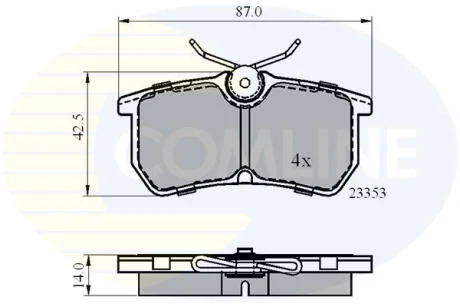 - Гальмівні колодки до дисків COMLINE CBP0705