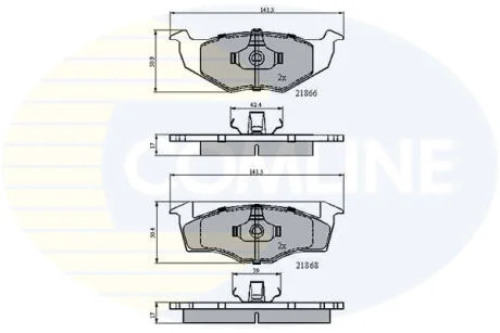- Гальмівні колодки до дисків COMLINE CBP0707