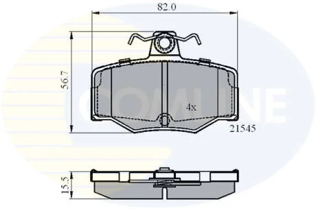 - Гальмівні колодки до дисків COMLINE CBP0878
