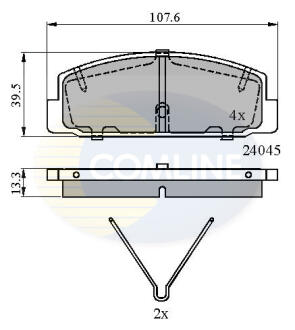 Гальмівні колодки задні Mazda 323 93-97, 98-, 626 91-, 6 02- COMLINE CBP0986