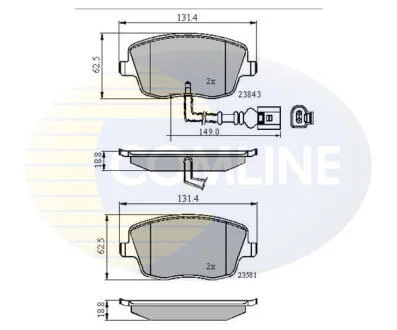 - Гальмівні колодки до дисків COMLINE CBP11147