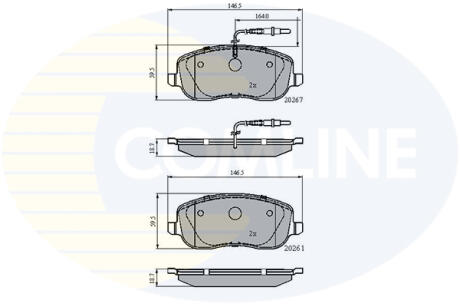 - Гальмівні колодки до дисків COMLINE CBP11158