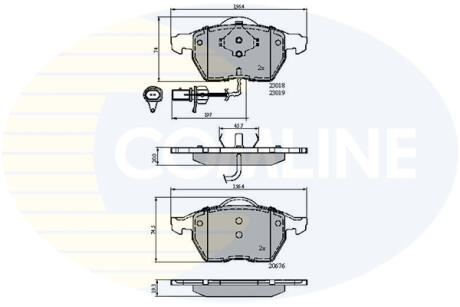 Гальмівні колодки передні AUDI A4/6 VW Passat -05 SKODA Superb COMLINE CBP11542