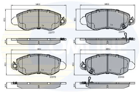- Гальмівні колодки до дисків COMLINE CBP31108