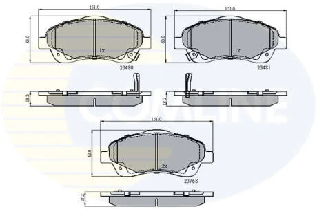 - Гальмівні колодки до дисків COMLINE CBP31140