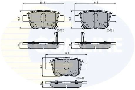 - Гальмівні колодки до дисків COMLINE CBP31141