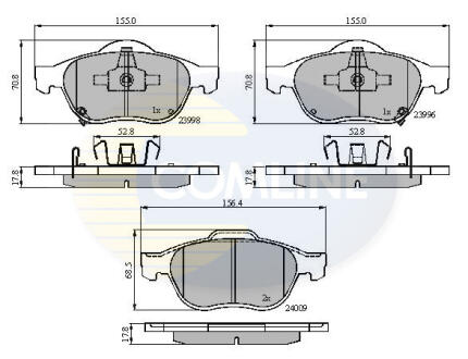 - Гальмівні колодки до дисків COMLINE CBP31249
