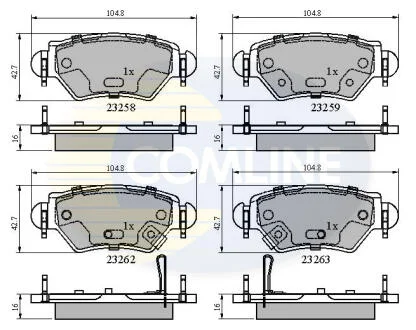 - Гальмівні колодки до дисків COMLINE CBP31504