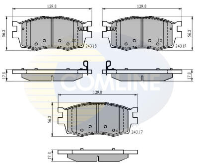 Гальмівні колодки передні Hyundai Accent III, i20 / Kia Rio II 1.4-1.6 (05-12) COMLINE CBP31519