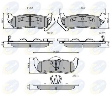 - Гальмівні колодки до дисків COMLINE CBP31734