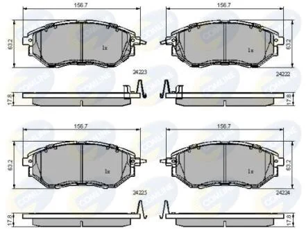 - Гальмівні колодки до дисків COMLINE CBP31762