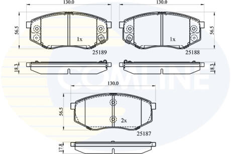 - Гальмівні колодки до дисків COMLINE CBP32194