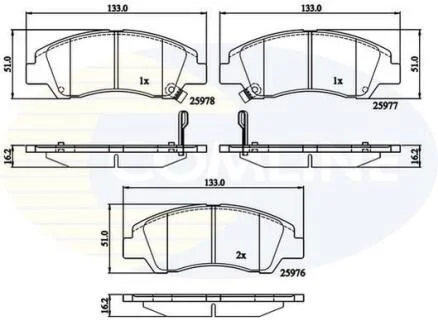 - Гальмівні колодки до дисків COMLINE CBP32230