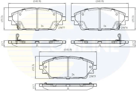 - Гальмівні колодки до дисків COMLINE CBP32242