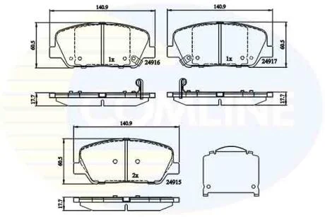 - Гальмівні колодки до дисків COMLINE CBP32259