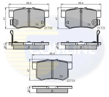 - Гальмівні колодки до дисків COMLINE CBP3445