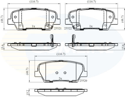 - Гальмівні колодки до дисків COMLINE CBP36009
