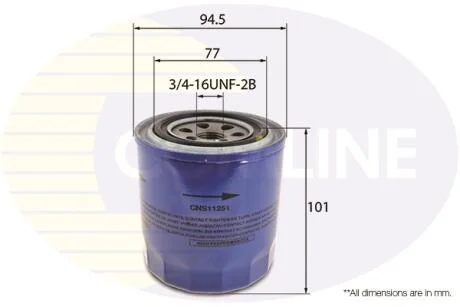 Фильтр масляный (накрутка) Nissan Almera Bluebird Sunny 1.6-4.2 77-06 COMLINE CNS11251