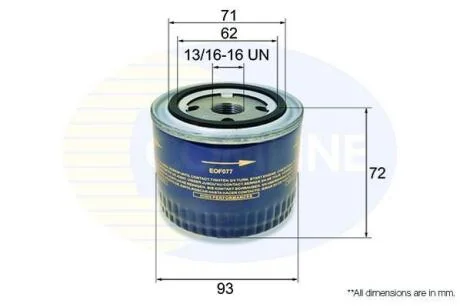 Фільтр оливи COMLINE EOF077