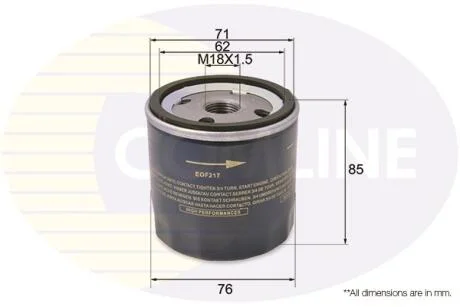 - Фільтр оливи (аналогWL7428/OC405/3) COMLINE EOF217