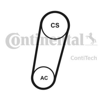 Комплект поліклинових ременів Contitech 5PK705 ELAST T1