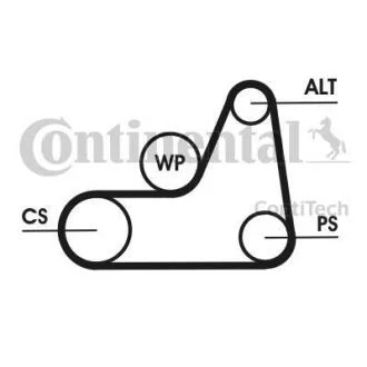 Ремiнь клиновий Ford Focus/Fiesta/Fusion 1.25-1.6 99-12/Mazda 2 1.25-1.6 Contitech 6PK1042 ELAST T1