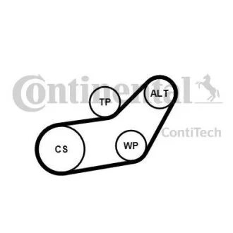 Комплект ременя CONTI-V MULTIRIB BELT KIT Contitech 6PK1045K1