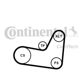 Комплект ременя CONTI-V MULTIRIB BELT KIT Contitech 6PK1070K2