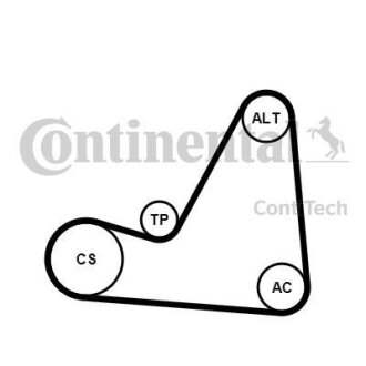Комплект ременя CONTI-V MULTIRIB BELT KIT Contitech 6PK1070K3