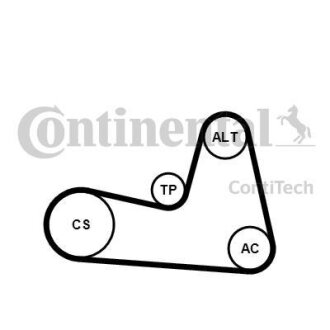 Комплект ременя CONTI-V MULTIRIB BELT KIT Contitech 6PK1200K2
