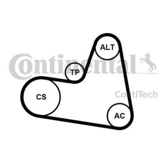 Комплект ременя CONTI-V MULTIRIB BELT KIT Contitech 6PK962K1