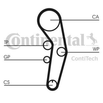Комплект ГРМ (ремінь + ролик) AUDI A2 VW LUPO I 1.2D 07.99-08.05 Contitech CT1090K2
