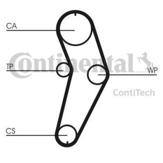 Комплект ремня ГРМ RENAULT 19/CLIO/MEGANE/RAPID 88-03 1.4/1.6 Contitech CT709K1
