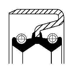 Сальник коробки передач 45х85х14 NBR CORTECO 12012282B