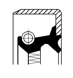 Ущільнювальне кільце вала, коробка передач CORTECO 12012768B