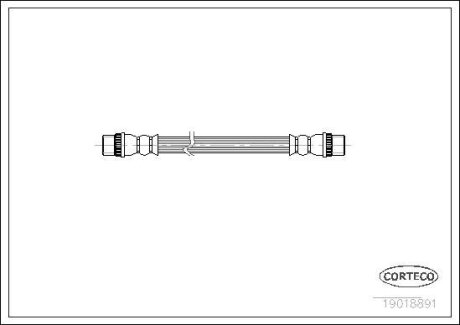 Шланг тормозной RENAULT LOGAN 04- задн. CORTECO 19018891
