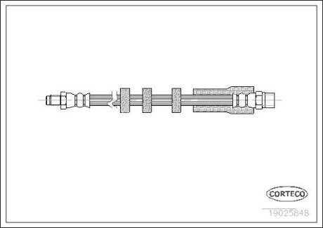 Шланг тормозной VOLVO C70/S70/V70/XC70 96- задн. CORTECO 19025848