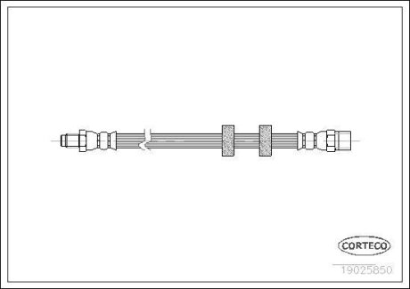 Шланг тормозной VOLVO 940/960/C70/S70/S80/V70 -06 перед. лев/прав. (335мм) CORTECO 19025850