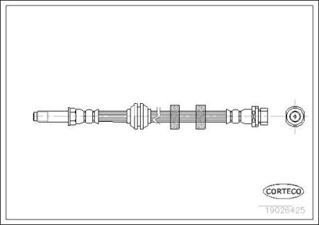 PRZEWУD HAMULCOWY GIКTKI FORD MONDEO CORTECO 19026425
