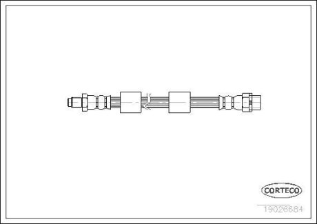 PRZEWУD HAMULCOWY GIКTKI BMW 5 E39 96-03 PRZУD CORTECO 19026684