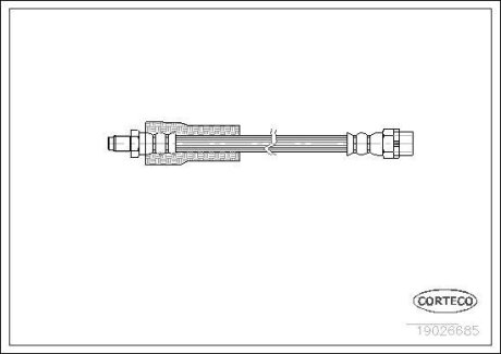 PRZEWУD HAMULCOWY GIКTKI BMW 7 E38 93-01 PRZУD CORTECO 19026685