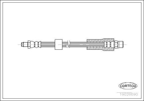 Шланг тормозной BMW 5(E39) задн. CORTECO 19026690